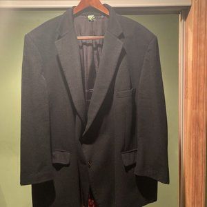 Bill Blass 100% Cashmere Single Breasted Unvented Blazer Jacket Size 50